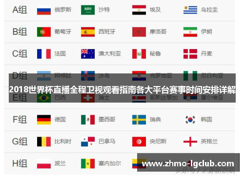 2018世界杯直播全程卫视观看指南各大平台赛事时间安排详解 2018世界杯直播全程卫视观看指南各大平台赛事时间安排详解