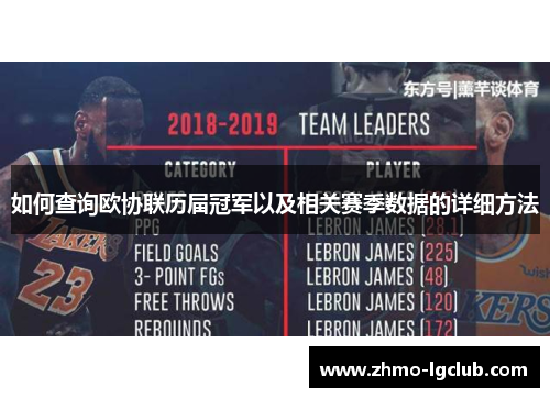 如何查询欧协联历届冠军以及相关赛季数据的详细方法